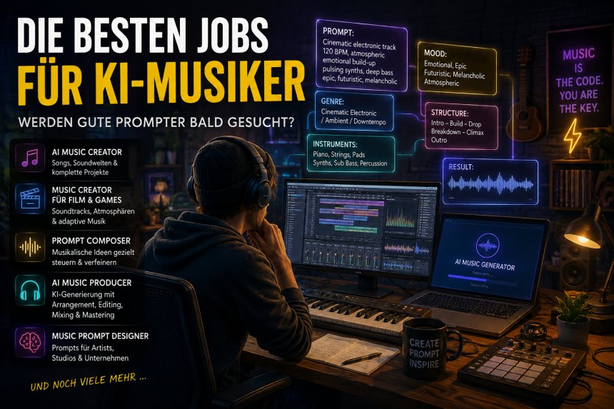 Die besten Jobs für KI-Musiker: Werden gute Prompter bald gesucht?