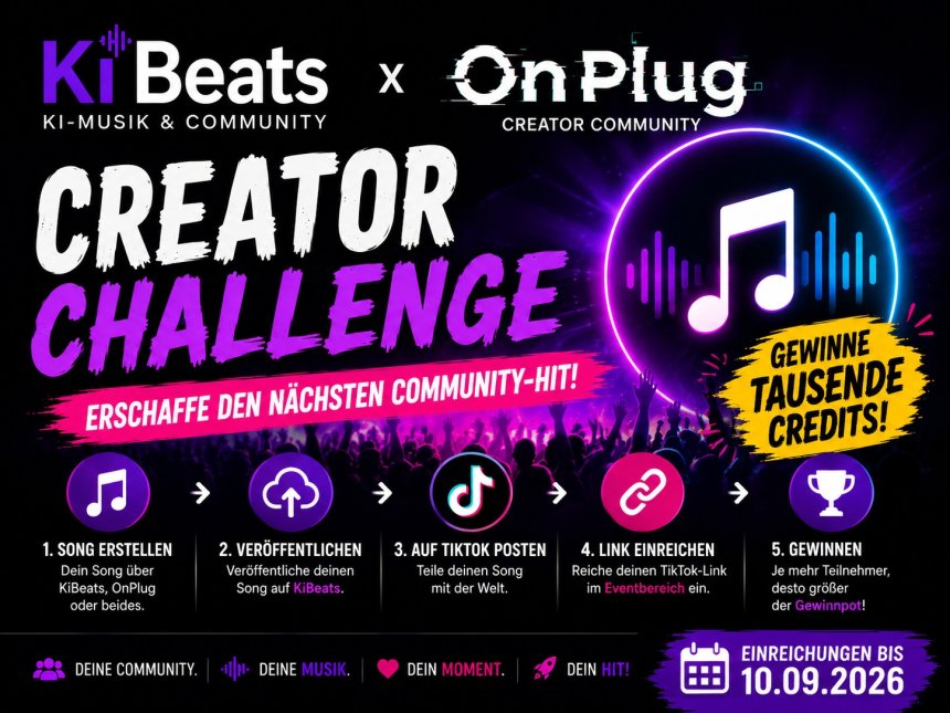 KiBeats x OnPlug Creator Challenge gestartet